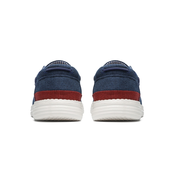 Minimalist Men's Slip On  Canvas Loafers - NAVY - 5
